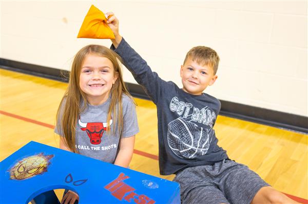 Students in gym class.